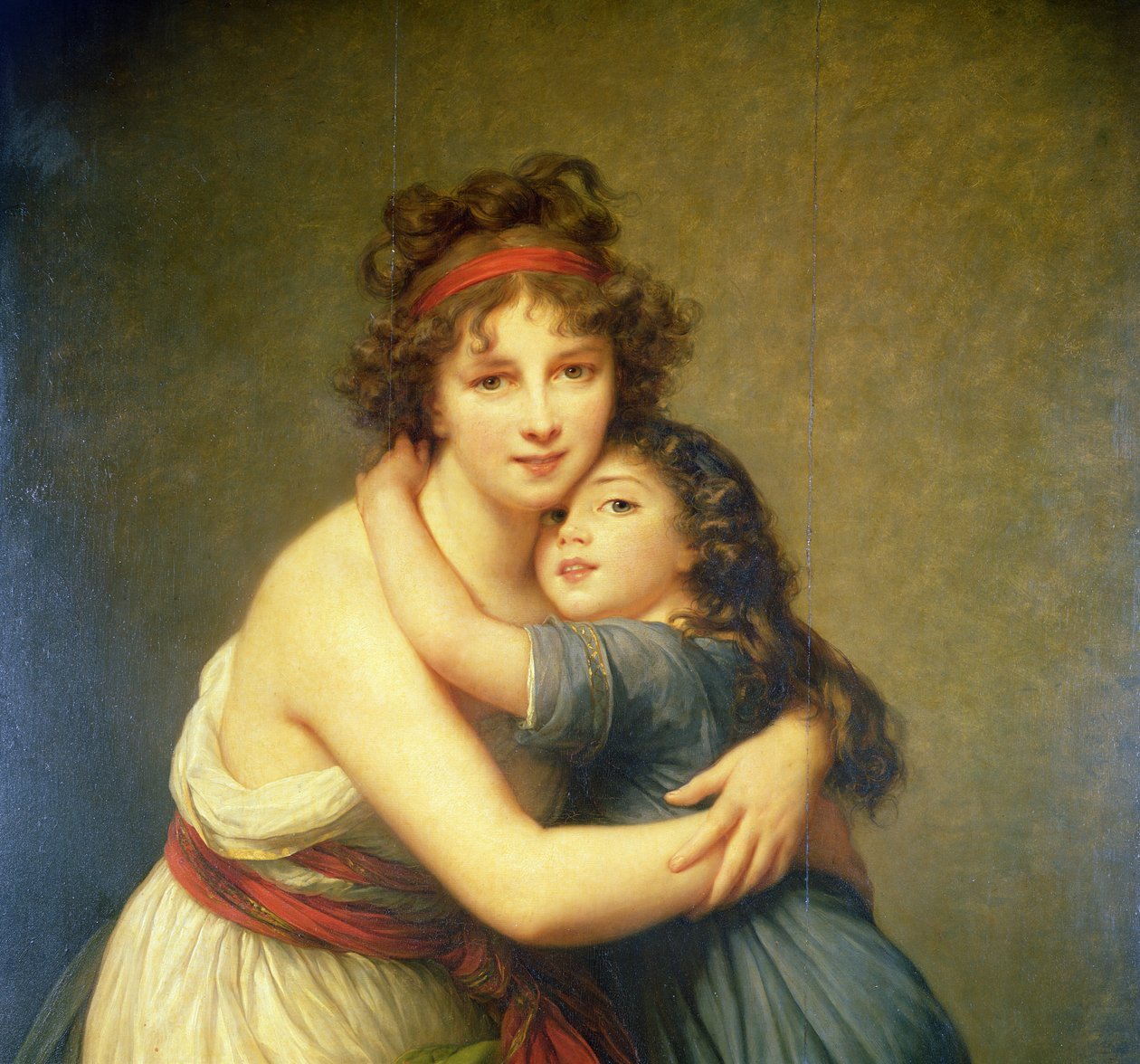 Madame Vigee-Lebrun och hennes dotter, Jeanne-Lucie-Louise 1780-1819 1789 olja på duk detalj av 27697 av Elisabeth Louise Vigee Lebrun