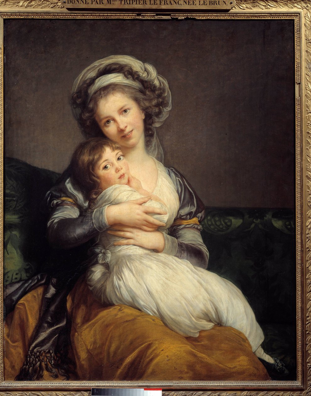 Madame Vigee-Le Brun och hennes dotter, Jeanne Marie-Louise (1780-1819) Målning av Marie Elisabeth Louise Vigee Le brun (eller Vigee-Lebrun eller Vigee Lebrun) (1755-1842). sön 1789. 1,05 x 0,84 Musee du Louvren, Paris - Madame Vigee-Le Brun och hennes dot av Elisabeth Louise Vigee Lebrun