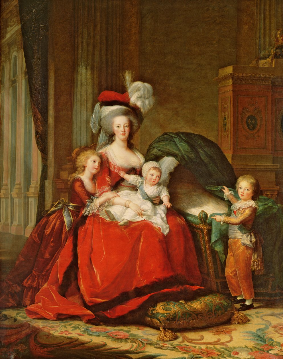 Marie-Antoinette (1755-93) och hennes barn av Elisabeth Louise Vigee Lebrun