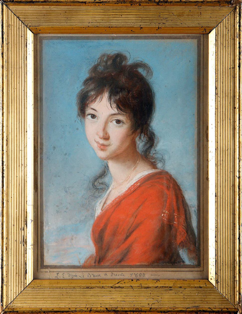 Porträtt av prinsessan Teresa Czartoryska (1785-1868) paret Vigee Lebrun, Marie Louise Elisabeth (1755-1842) av Elisabeth Louise Vigee Lebrun