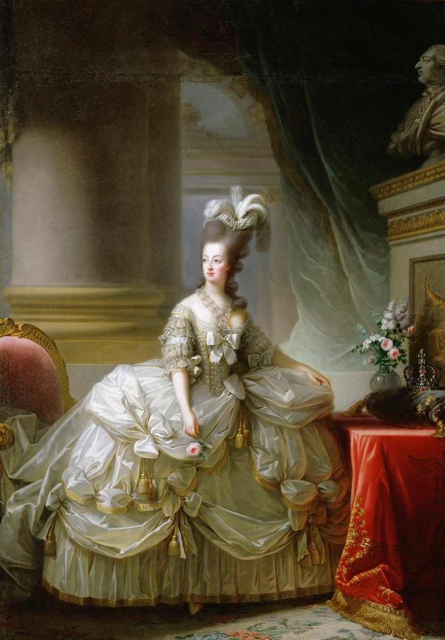 Ärkehertiginnan Marie Antoinette (1755-1793), Frankrikes drottning - Marie Louise Elisabeth Vigee-Lebrun (1755-1842). Olja på duk av Elisabeth Louise Vigee Lebrun
