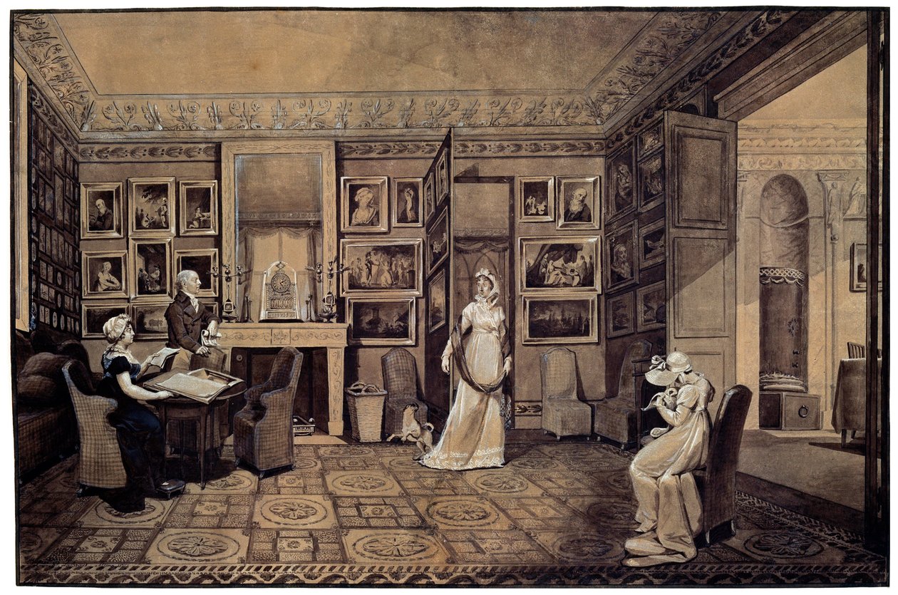 Salongen i Baryatinsky-huset i Altona, 1807. av Elisabeth Louise Vigee Lebrun