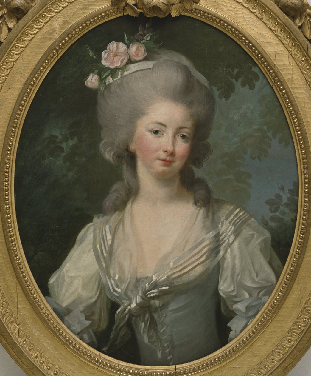 Ernestine Frederique, prinsessan av Croy - Porträtt av Ernestine-Frederique, prinsessan av Croy, av Vigee-Lebrun, Marie Louise Elisabeth (1755-1842). Olja på duk. Mått: 74x60cm. Nationalmuseum Stockholm av Elisabeth Louise Vigee Lebrun