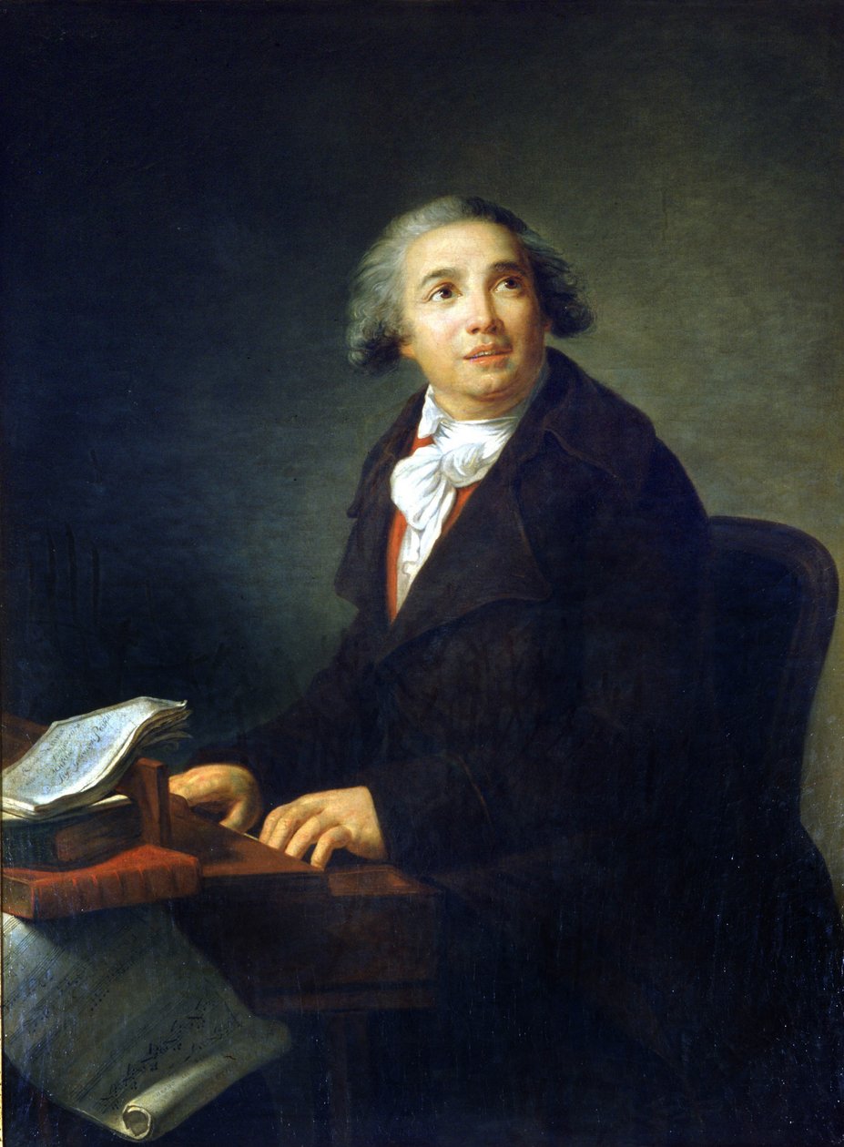 Giovanni Paisiello (eller Paeseello) (1740-1816), italiensk kompositör Målning av Marie Elisabeth Louise Vigee Le brun (eller Vigee-Lebrun eller Vigee Lebrun) (1755-1842) Museo della Scala de Milan av Elisabeth Louise Vigee Lebrun