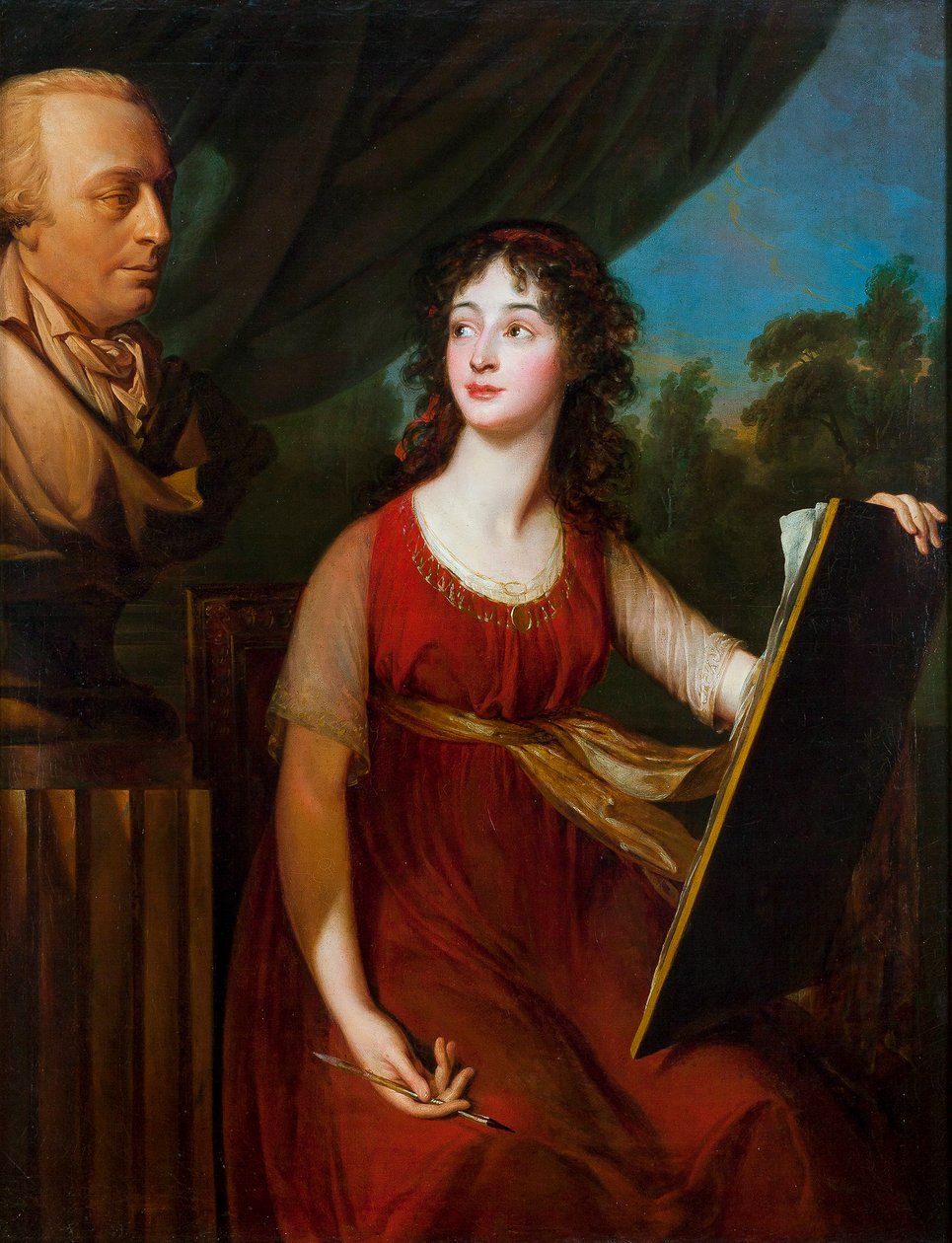 Porträtt av grevinnan Maria Vasilyevna Kochubey 1779-1844. av Elisabeth Louise Vigee Lebrun