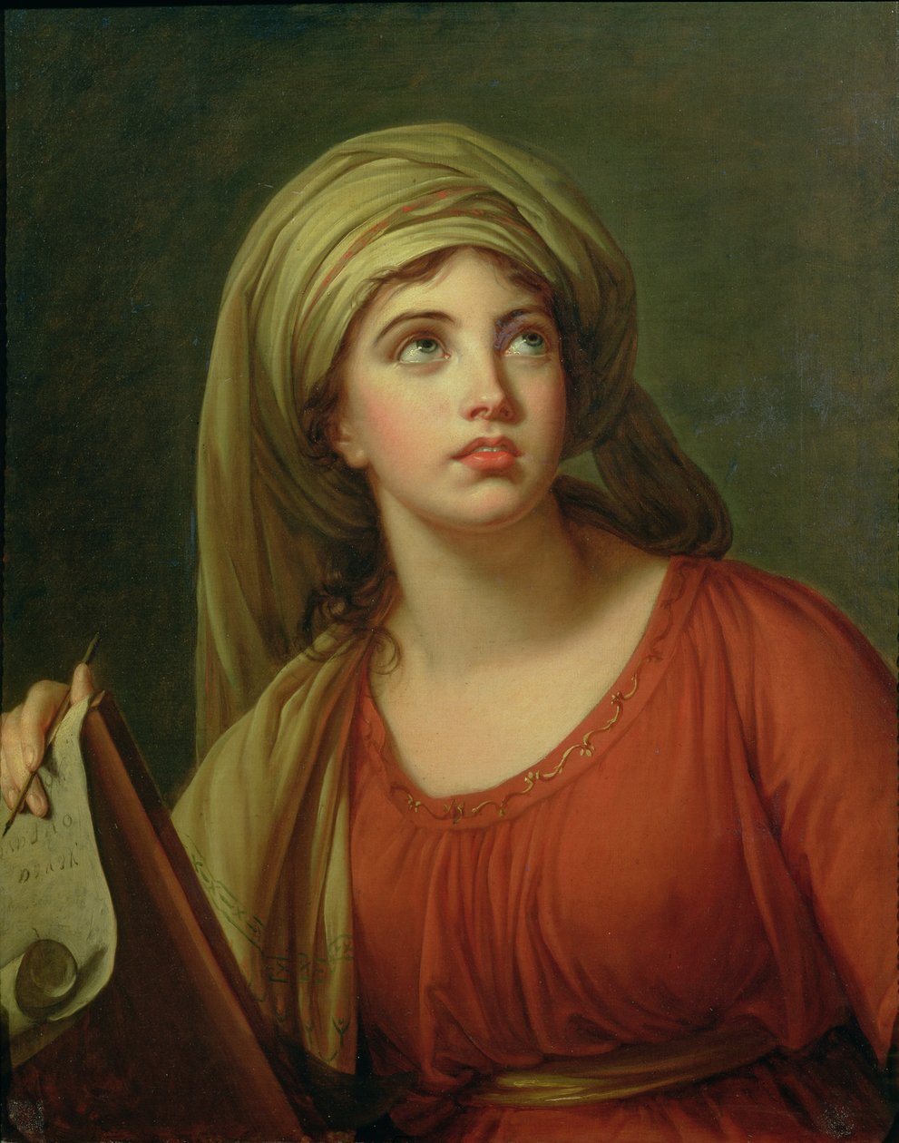 Porträtt av Emma Hart (ca 1765-1815), senare Lady Hamilton, som Sibylle, ca 1792 av Elisabeth Louise Vigee Lebrun