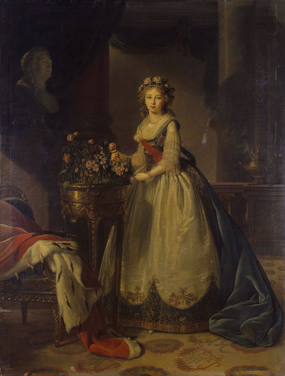 Porträtt av kejsarinnan Elizabeth Alexeievna, prinsessan Louise av Baden 1779-1826, 1795 av Elisabeth Louise Vigee Lebrun