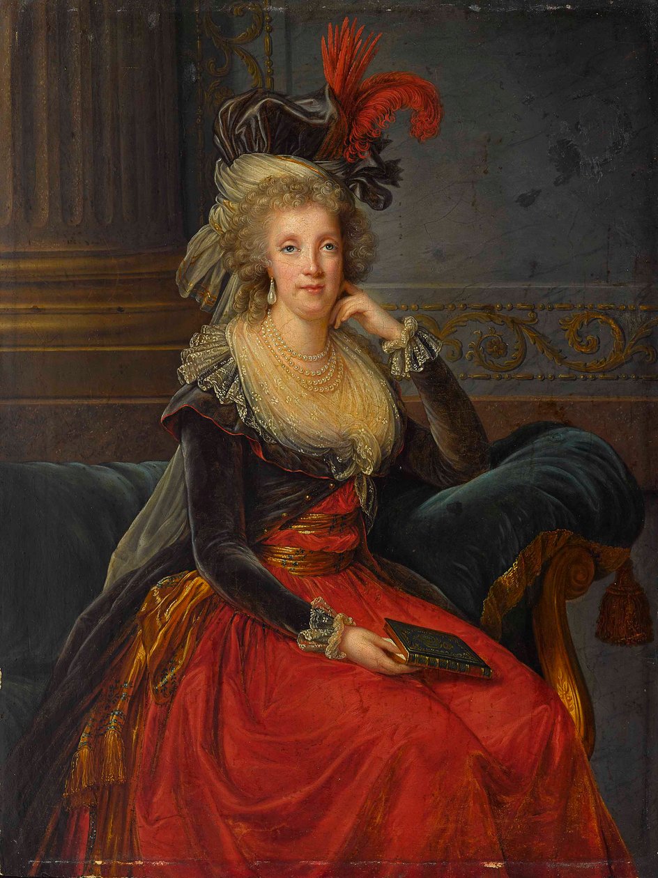 Porträtt av Maria Carolina av Österrike 1752-1814. av Elisabeth Louise Vigee Lebrun