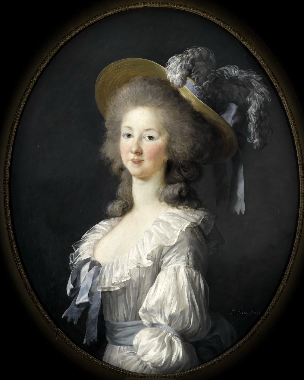 Porträtt av Marie Louise av Savojen 1749-1792, prinsessan av Lamballe av Elisabeth Louise Vigee Lebrun