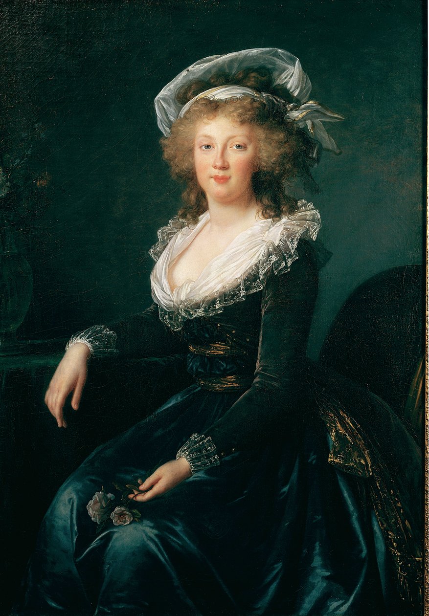 Porträtt av Marie Therese av Bourbon Neapel, drottning av Neapel och Sicilien (1772-1807) dåvarande fru till Francois II av Österrike Målning av Elisabeth Vigee Lebrun (1755-1842) 1790 Neapel, museo di Capodimonte - Prinsessan Maria Teresa (179355) (senare av Elisabeth Louise Vigee Lebrun