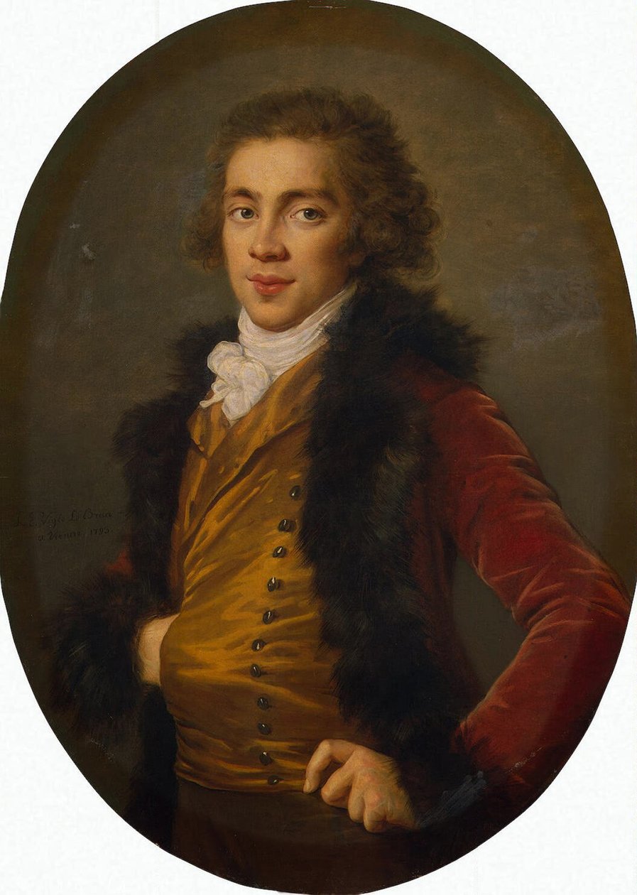 Porträtt av prins Grigorij Alexandrovich Stroganov 1770-1857, 1793 av Elisabeth Louise Vigee Lebrun
