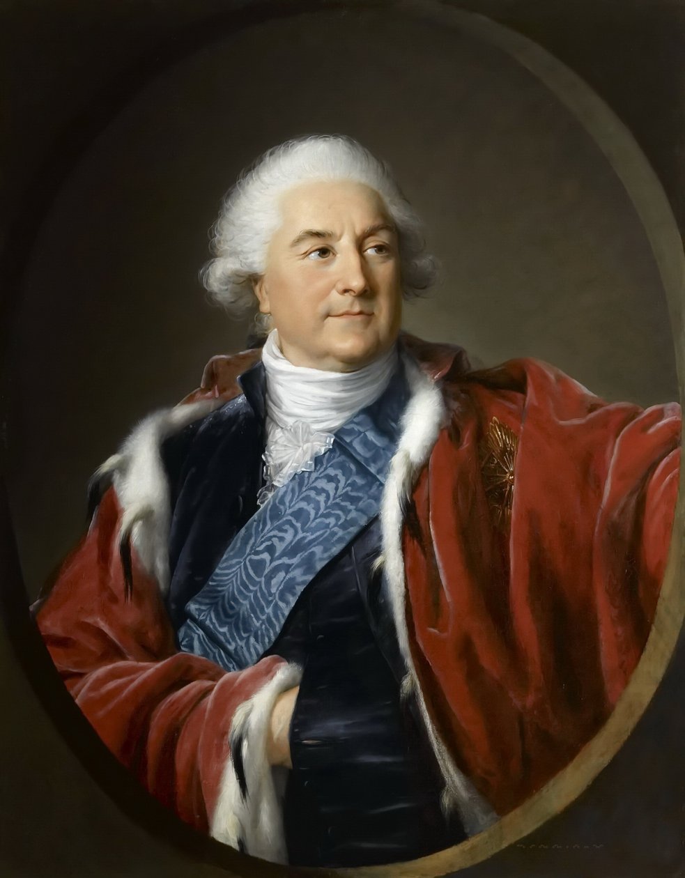 Porträtt av Stanislaw II August Poniatowski, kung och storhertig av polsk-litauiska samväldet av Elisabeth Louise Vigee Lebrun