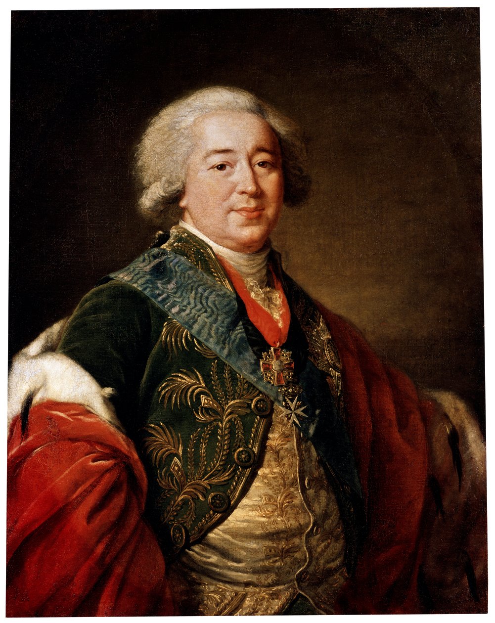 Porträtt av rektor prins Alexander Kurakin, 1797 av Elisabeth Louise Vigee Lebrun