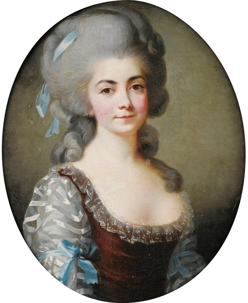 Porträtt av operasångerskan Antoinette Saint-Huberty 1756-1812, ca. 1780 av Elisabeth Louise Vigee Lebrun