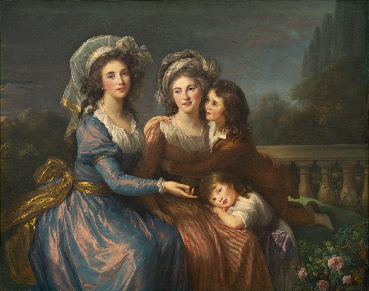 Marquise de Pezay och Marquise de Rougé med sina söner Alexis och Adrien av Elisabeth Louise Vigee Lebrun