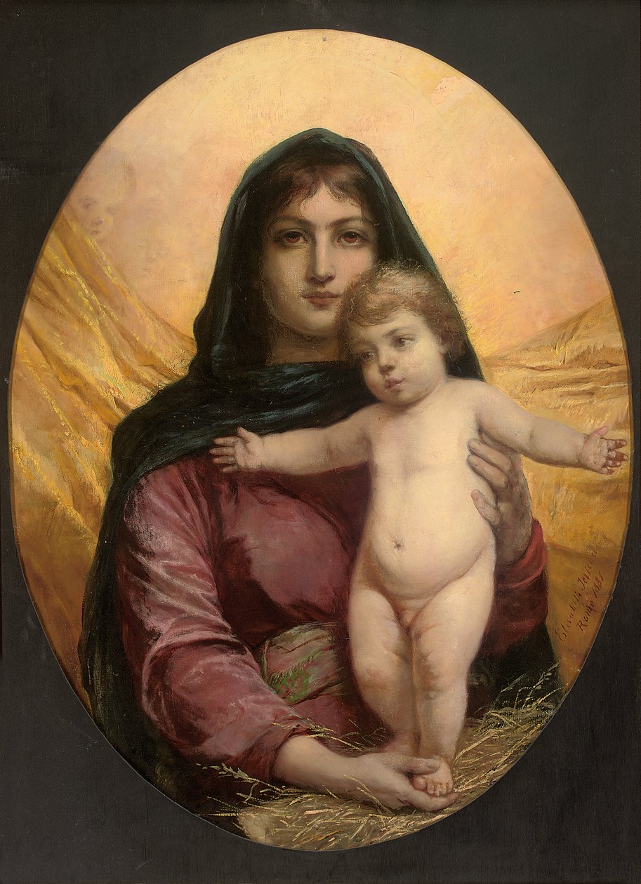 Madonnan och barnet, 1881 av Elisabeth Maria Anna Jerichau Baumann