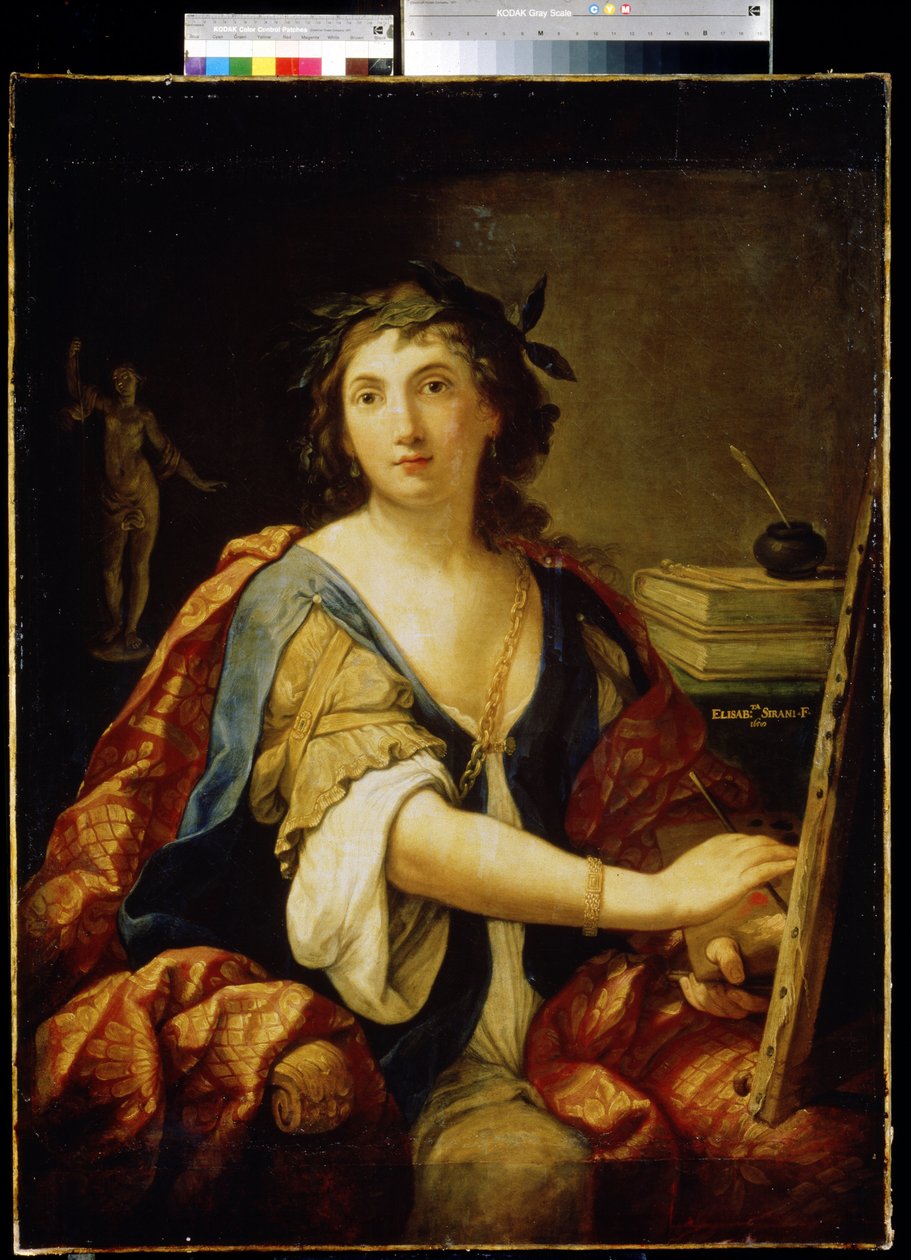 Allegori över målning, självporträtt, 1658 av Elisabetta Sirani