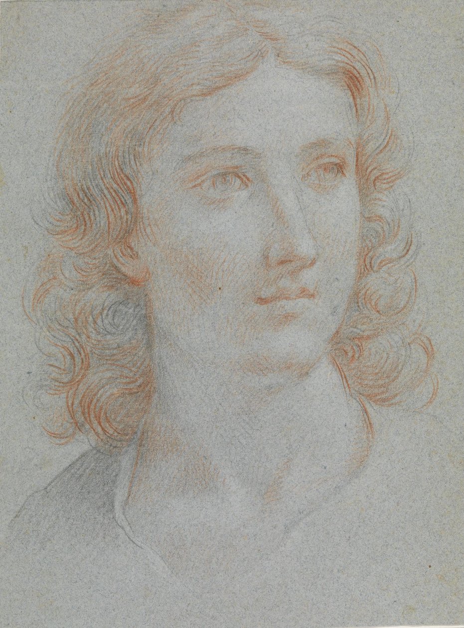 Huvud av en ung man av Elisabetta Sirani
