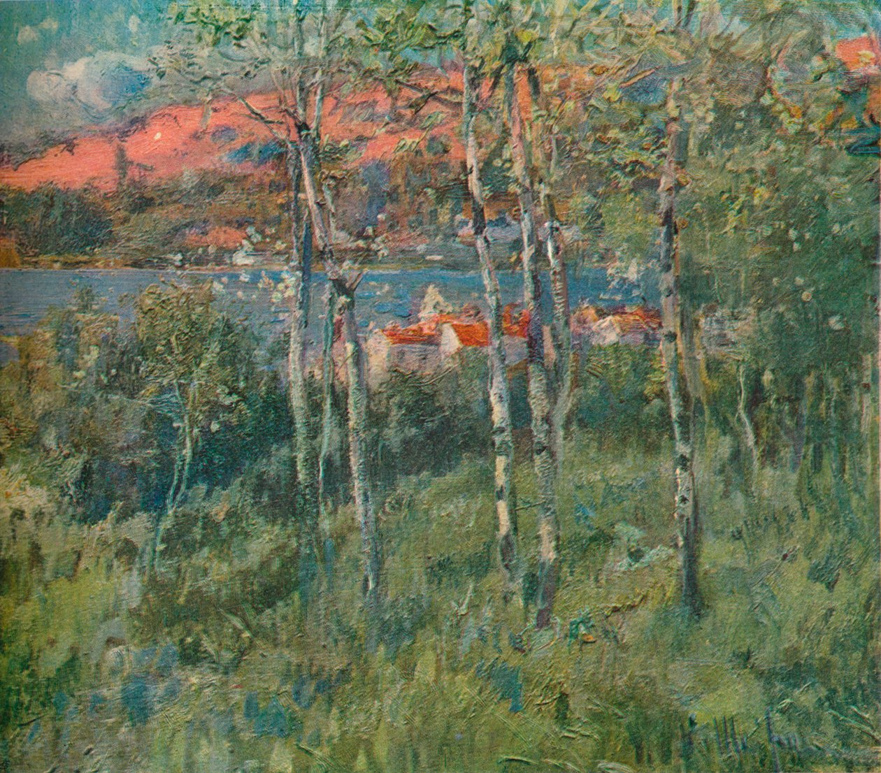 En by i Galicien, Spanien, c1908 av Eliseo Meifren y Roig