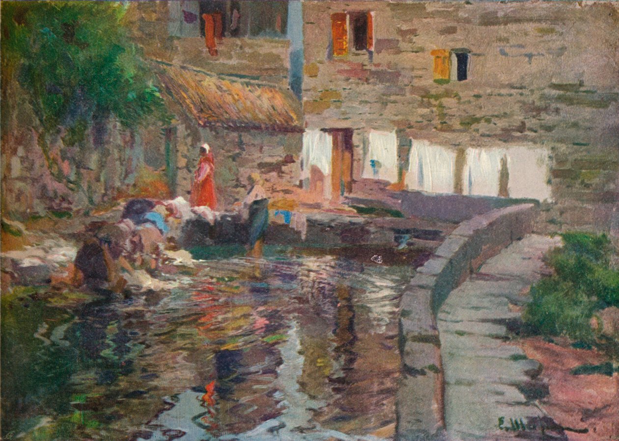 Tvättkvinnor, Pontevedra, c1904 av Eliseo Meifren y Roig