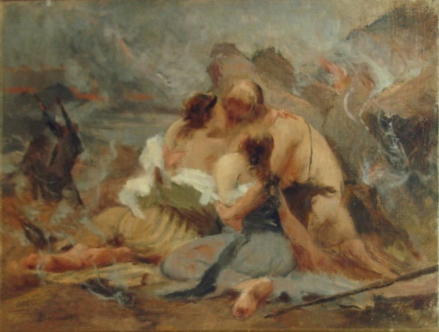 Biblical Scene - Loth and his daughters av Eliseu Visconti