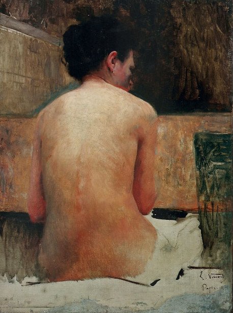 Female nude, supine av Eliseu Visconti