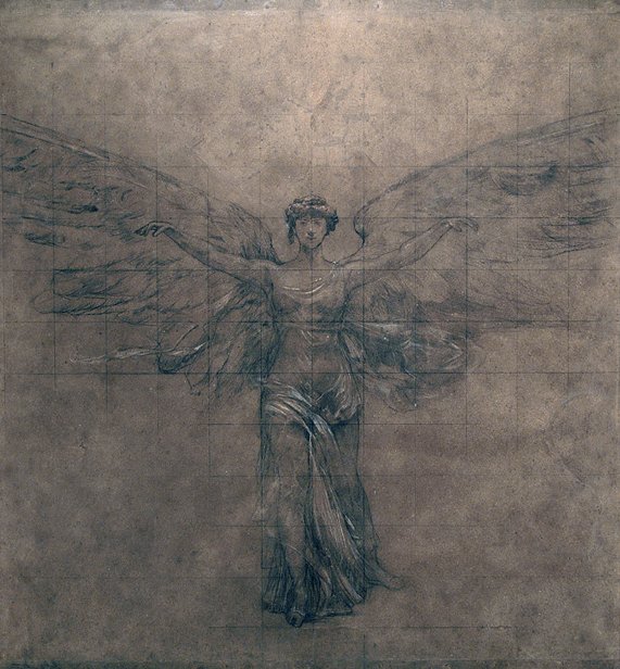 The Art - Cartoon for the transfer of the grand drape of the Municipal Theater of Rio de Janeiro av Eliseu Visconti