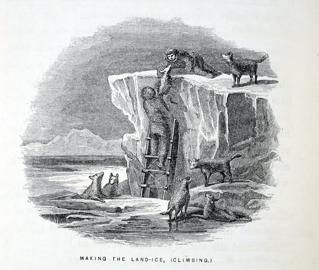 Making the Land-Ice, Climbing, illustration från 