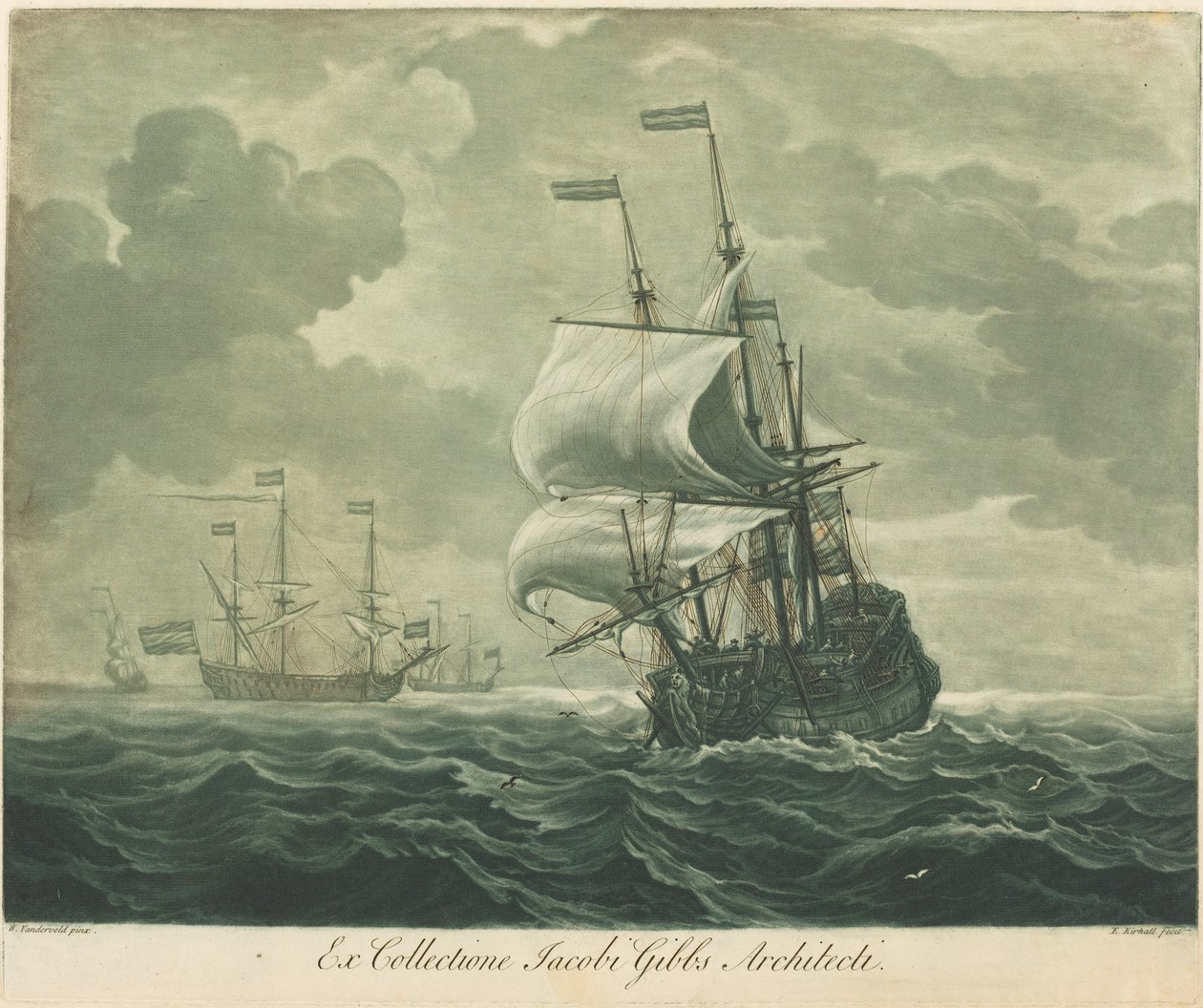 Fraktscen från samlingen av Jacob Gibbs, 1720-talet. av Elisha Kirkall