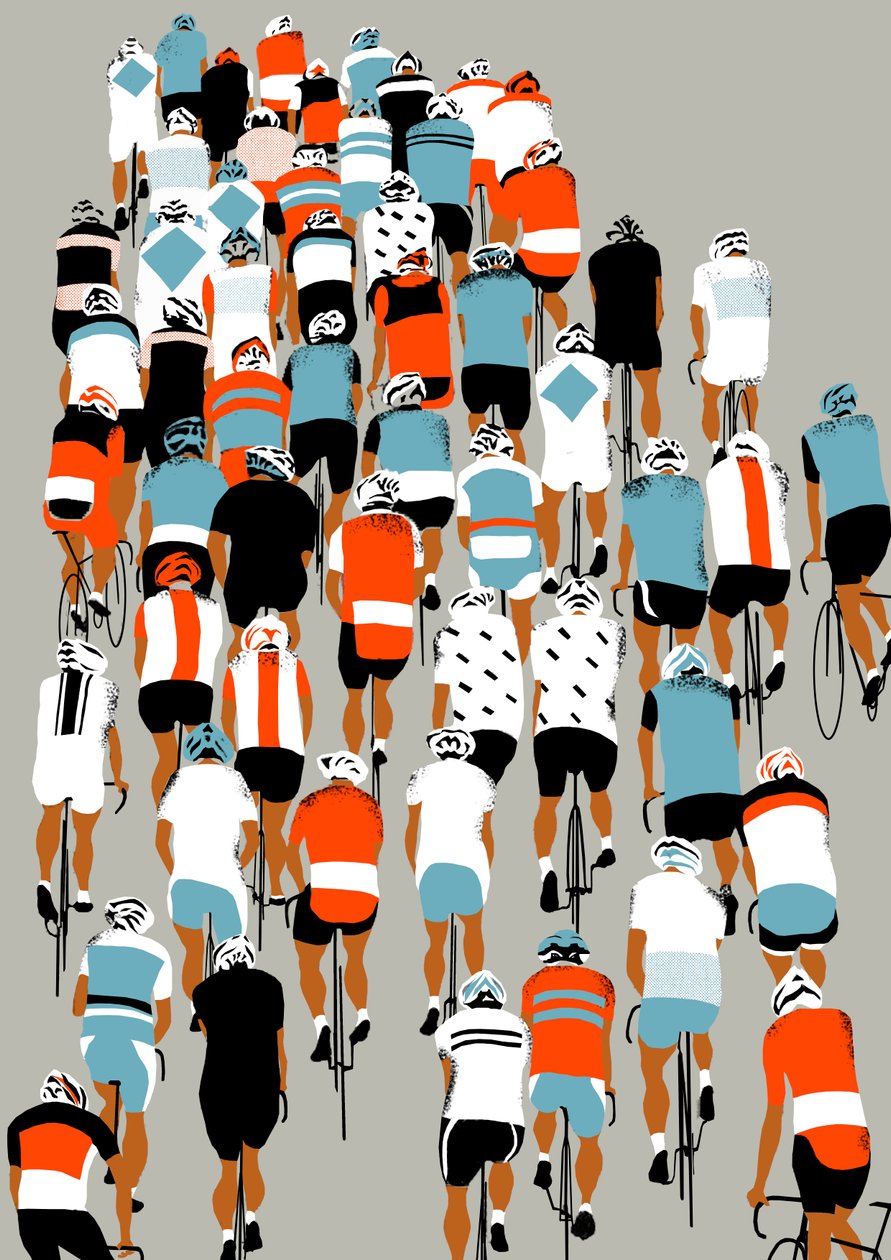 Peloton, 2013 (screentryck) av Eliza Southwood