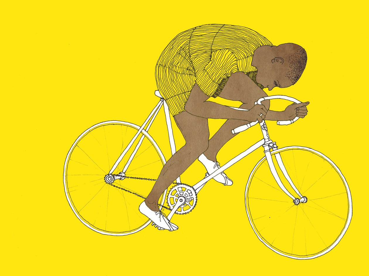 Yellow Major Taylor, 2014 (screentryck) av Eliza Southwood