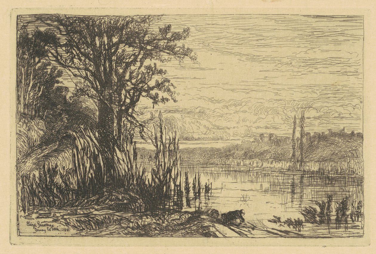 Dammen i Cernay-la-Ville av Eliza Pratt Greatorex