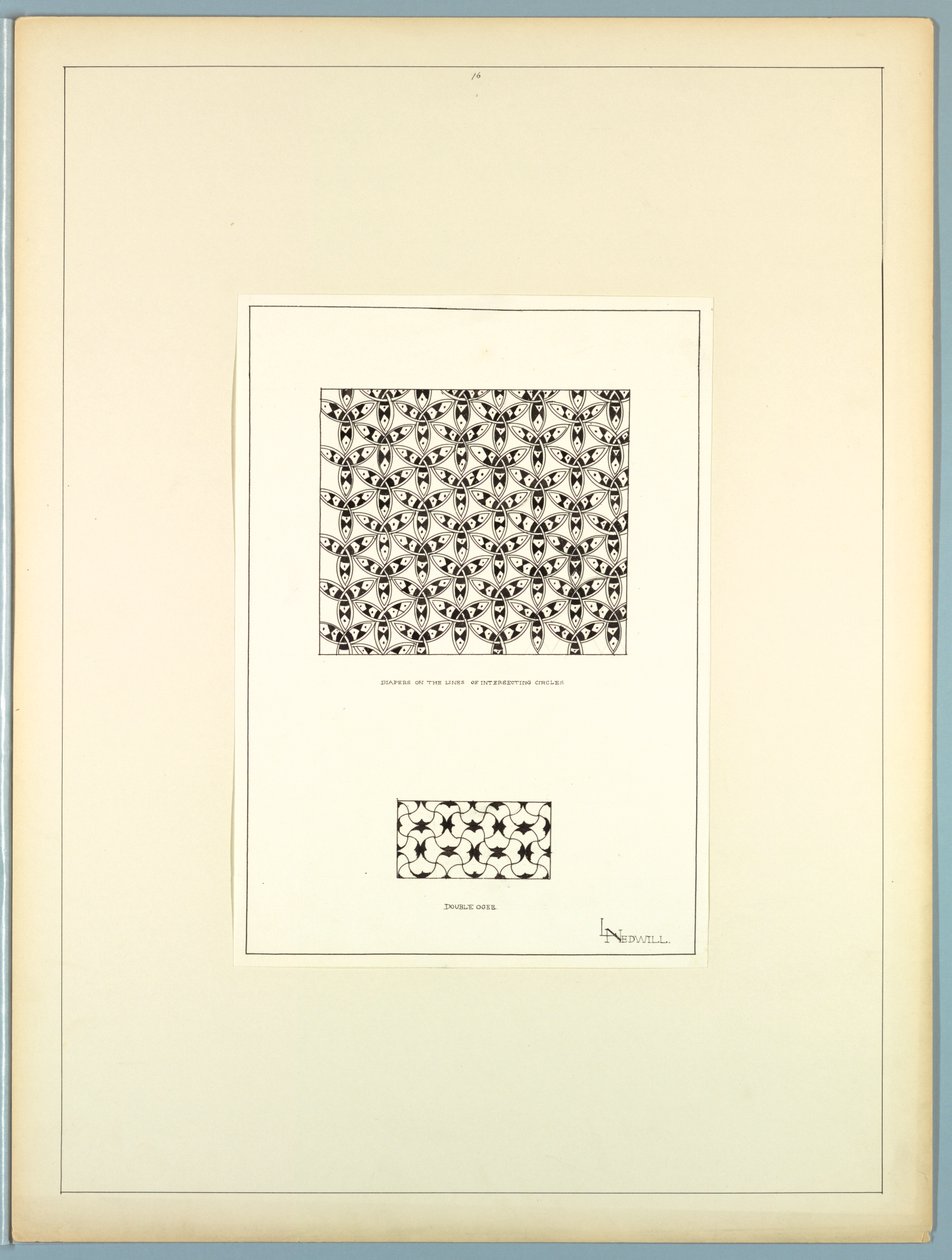 Portfölj, historisk prydnad, ca. 1900 av Elizabeth A. Nedwill