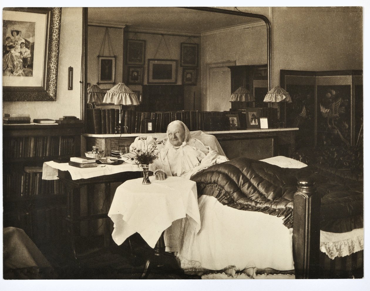 Florence Nightingale i sängen, 1906 av Elizabeth Bosanquet