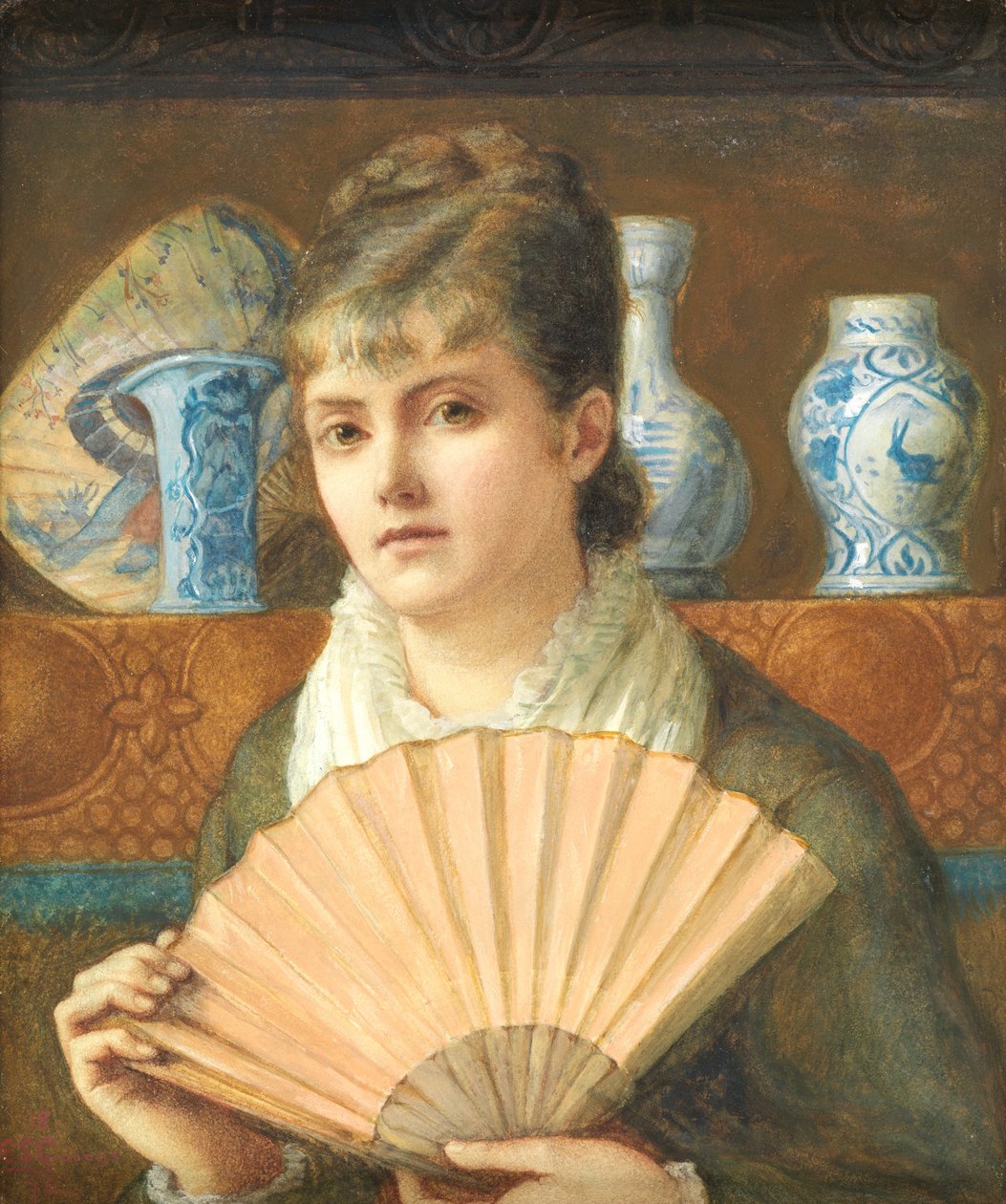 En modern ung kvinna (wc och kroppsfärg) av Elizabeth Sarah Guinness