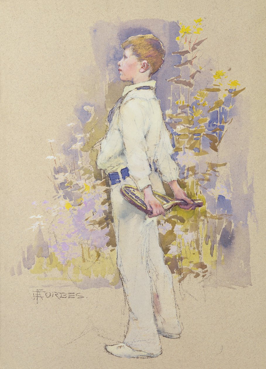 Alec in Whites (akvarell på papper) av Elizabeth Adela Stanhope Forbes