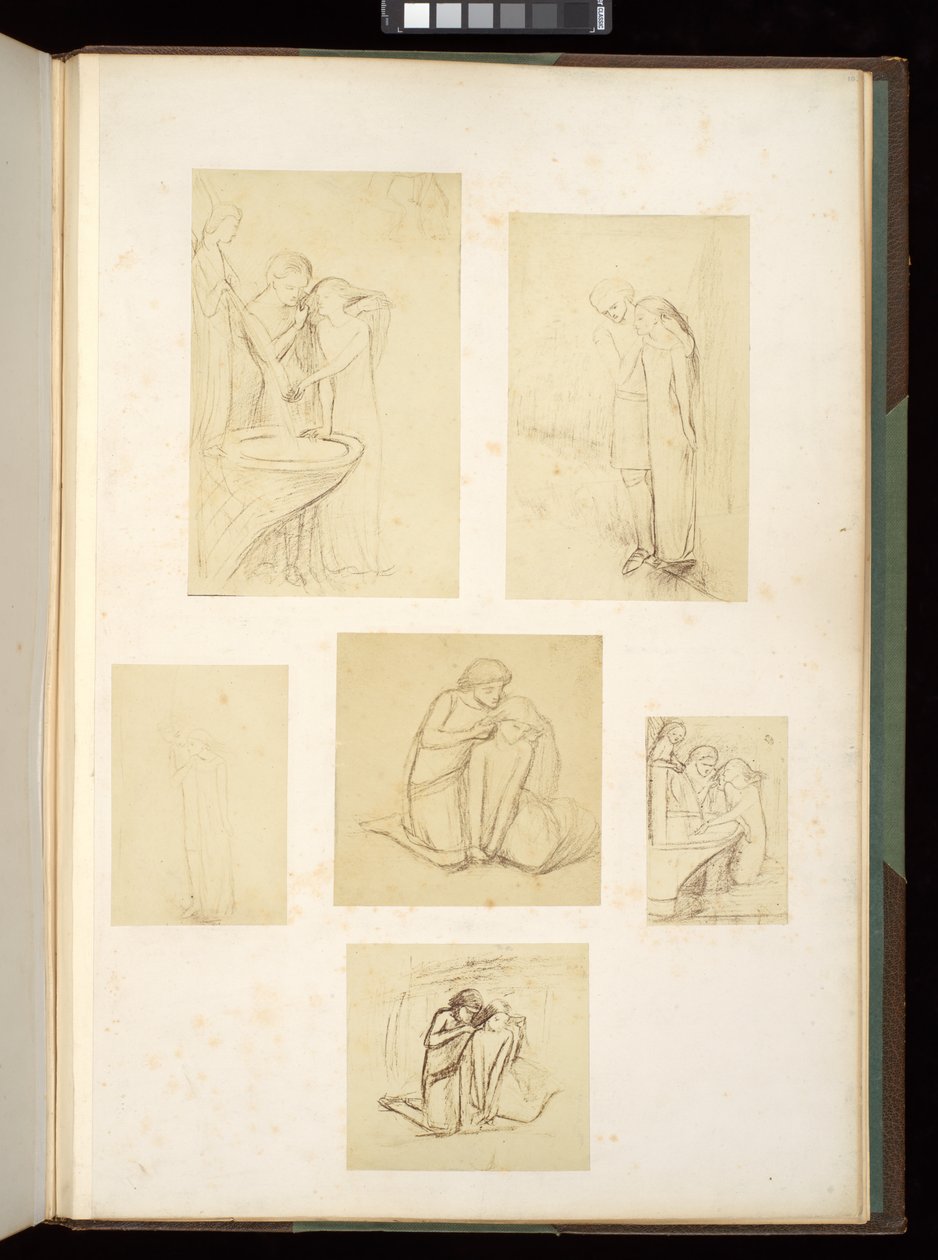 Design och skisser av Elisabeth Eleanor Siddal Rossetti av Elizabeth Eleanor (1834-62) Siddal