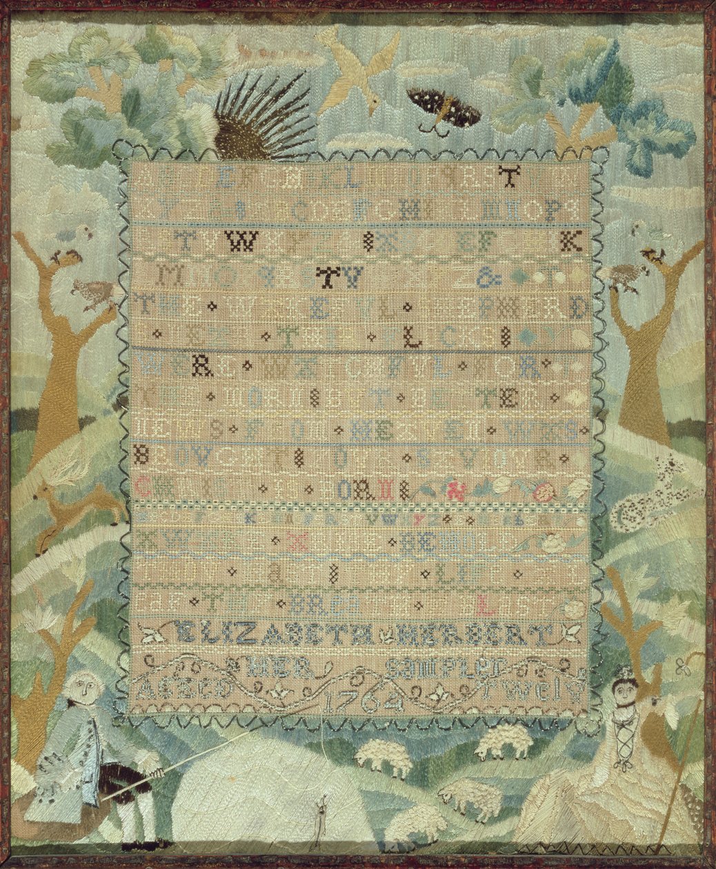 Sampler av Elizabeth Herbert