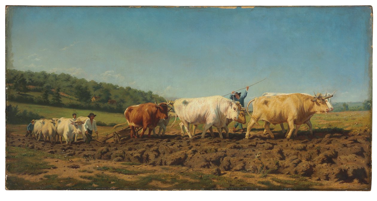 Plöjning i Nivernais (även kallad The First Dressing) av Elizabeth Jane Gardner Bouguereau