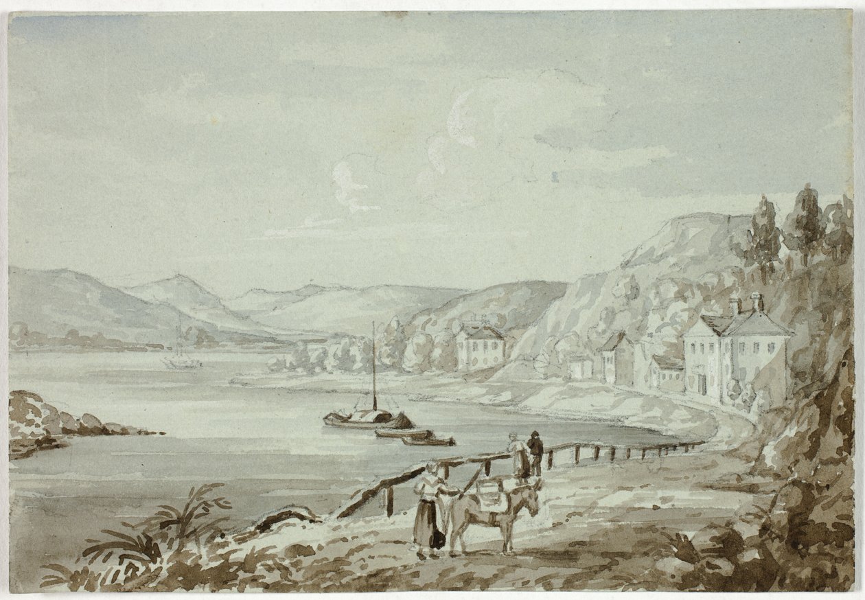 På Rhen (recto), och mor och barn (verso) av Elizabeth Murray