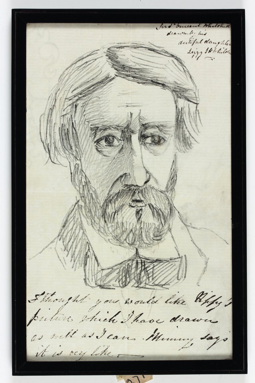 Sir St Vincent Keene Hawkins-Whitshed Bart (penna på papper) av Elizabeth Sophia Hawkins Whitshed