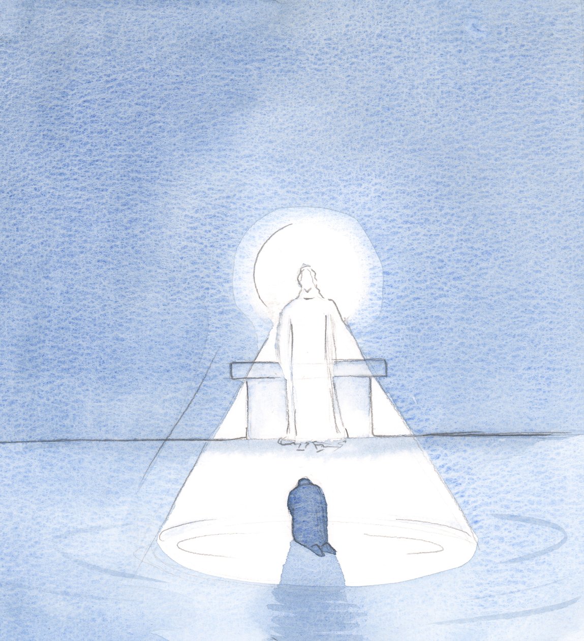 Allt gott kommer till oss genom Kristus. Kristus är vårt sanna ljus. I Honom finns all visdom och kunskap, 2000 (w/c på papper) av Elizabeth Wang