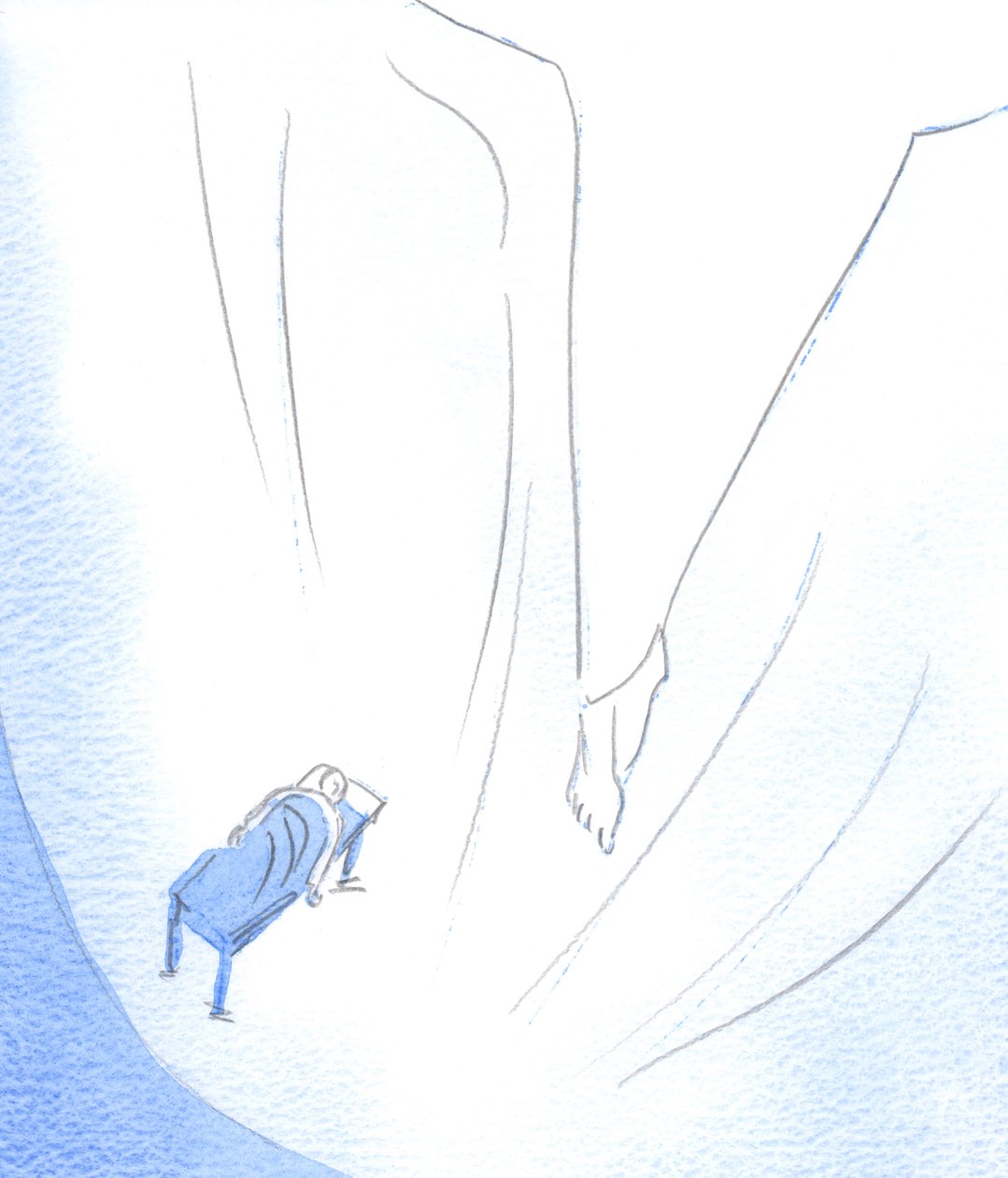 Genom tålmodig uthållighet - av kärlek till Kristus - kan vi likna honom, och även lyftas upp och förhärligas, 2002 (w/c på papper) av Elizabeth Wang