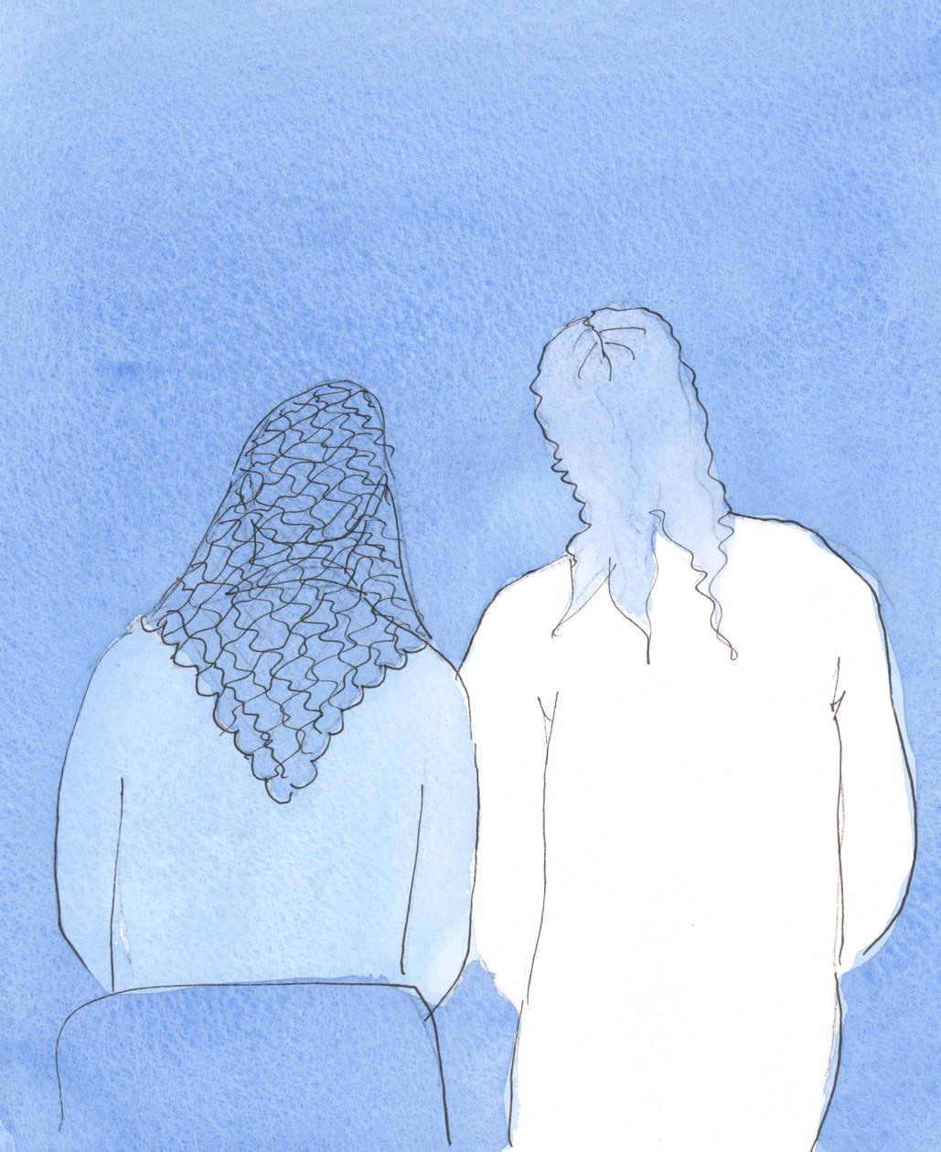 Kristus är en sann vän och följeslagare till dem som tror på honom och älskar honom, 2004 (w/c på papper) av Elizabeth Wang