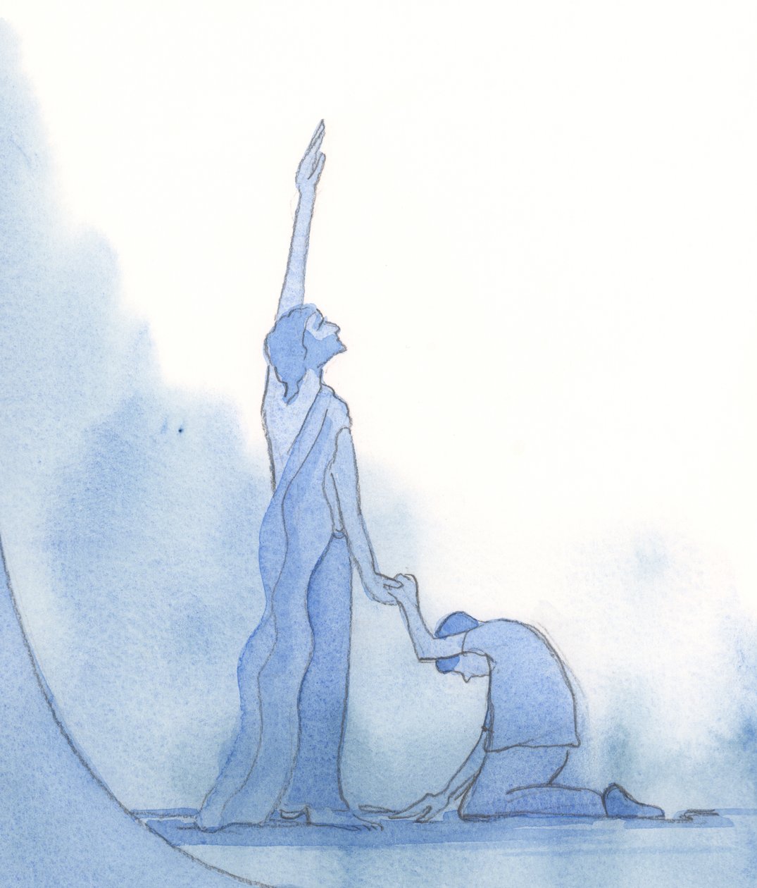 Kristus, den syndfria gudsmannen, är syndarnas förkämpe, 2002 (w/c på papper) av Elizabeth Wang
