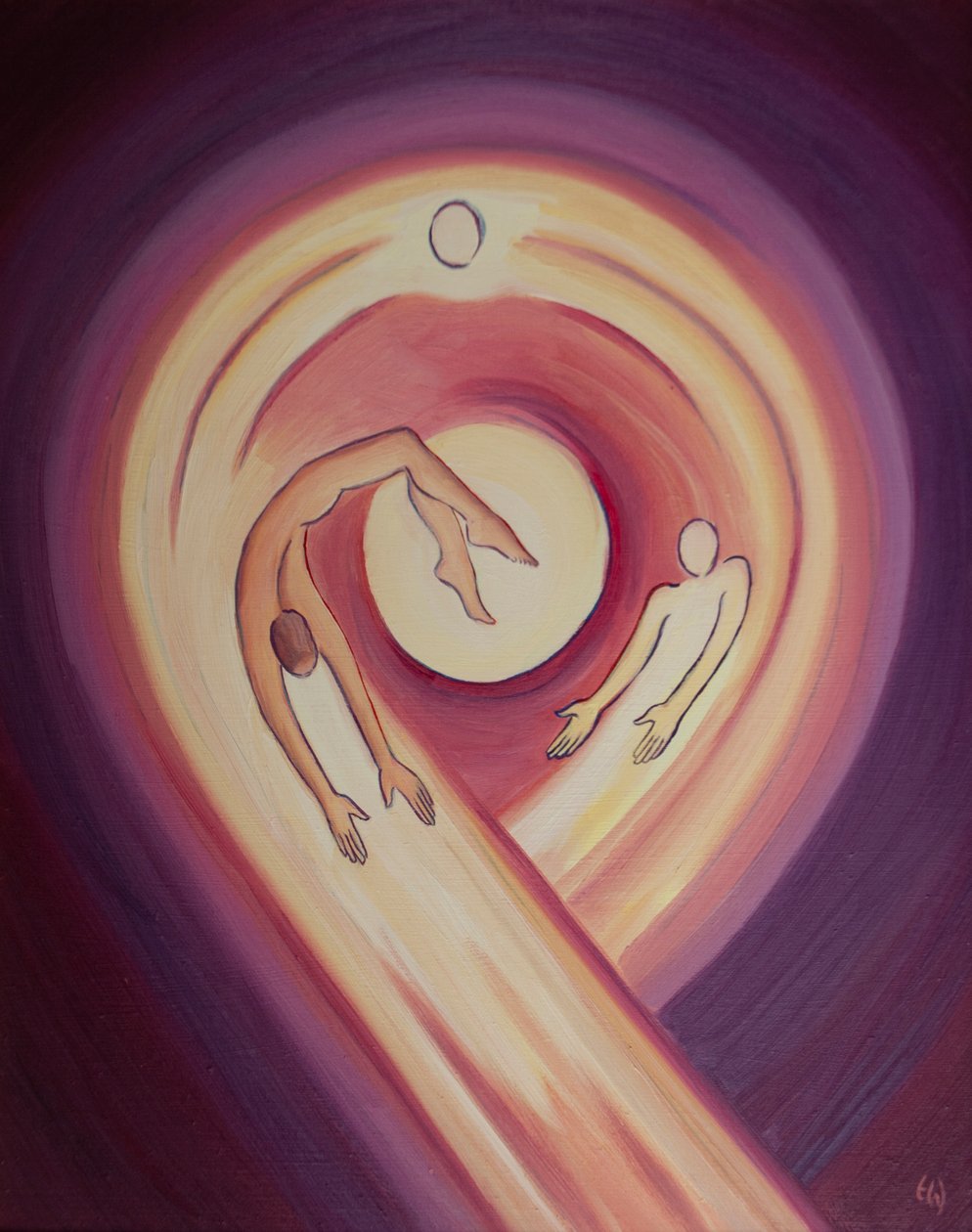 Från all evighet kommer Guds Son, som föddes av Maria, fram ur Faderns glödheta kärlek, i den Helige Andes kraft, 2002 (olja ombord) av Elizabeth Wang