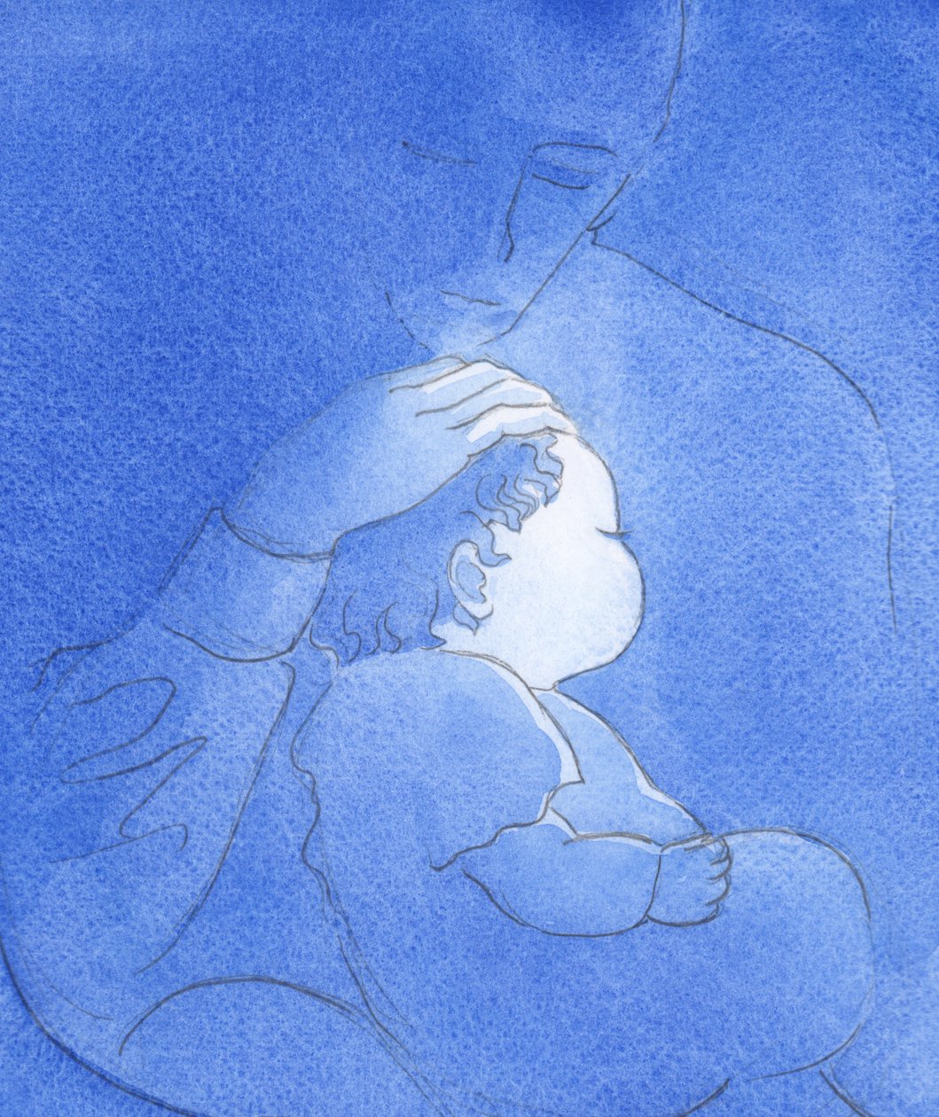 Gud Fadern älskar oss som sina barn med en öm och osviklig kärlek, 2002 (w/c på papper) av Elizabeth Wang
