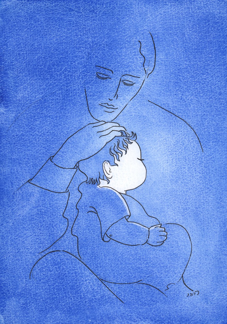 Gud Fadern älskar oss som sina barn med en öm och osviklig kärlek, 2002 (w/c på papper) av Elizabeth Wang