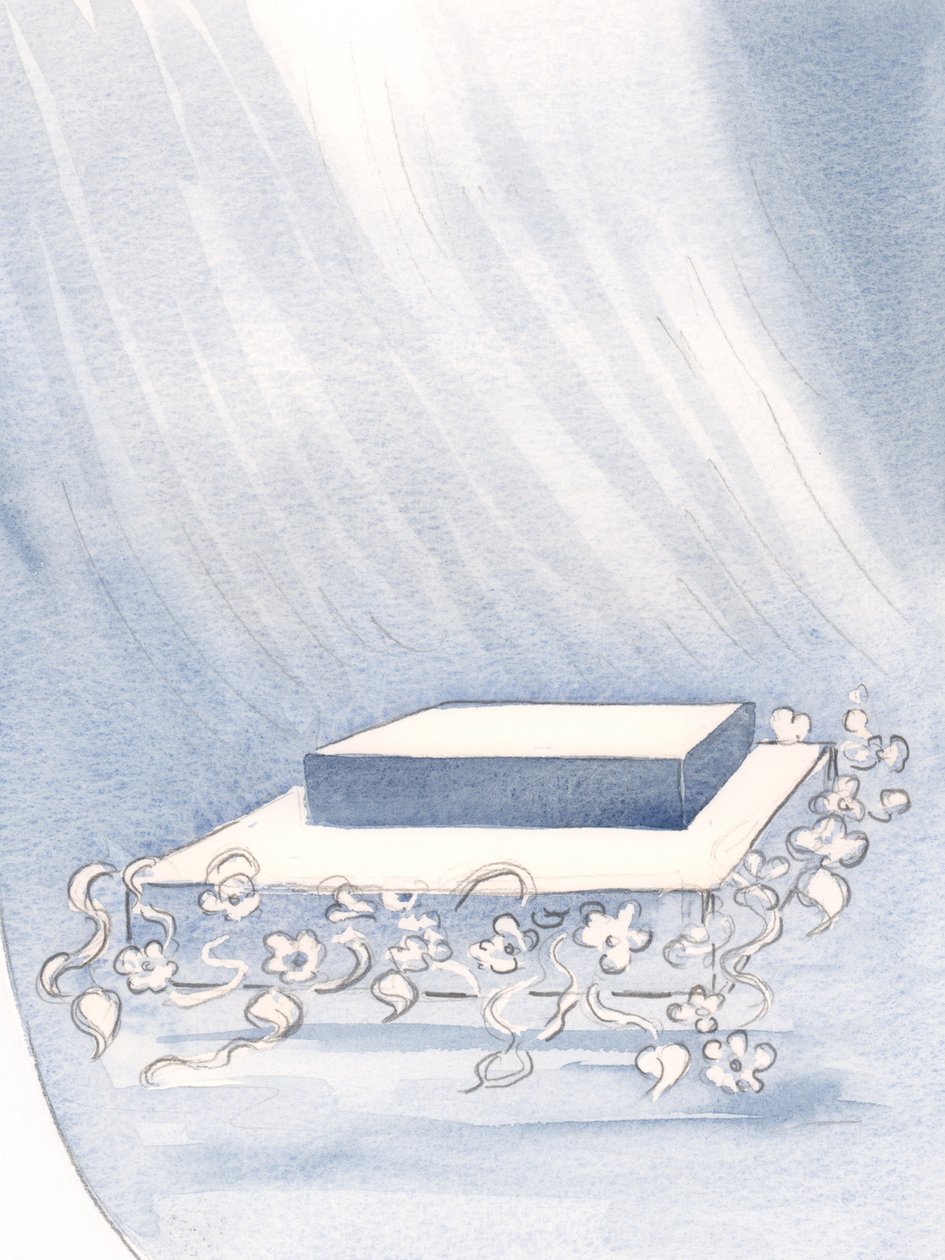 Han placerade ett altare i mitt hjärta, där jag kunde offra min vilja, för att göra hans vilja (vad det än kostar) av kärlek till honom, 2000 (w/c på papper) av Elizabeth Wang