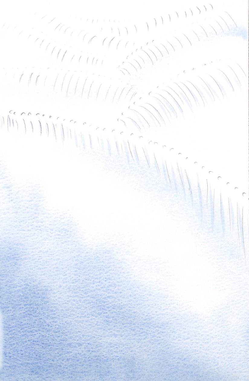 Det är fantastiskt att en fri själ dyrkar Gud som änglarna gör, men gör det i tro, blint, ännu inte ser Gud!, 2001 (w/c på papper) av Elizabeth Wang